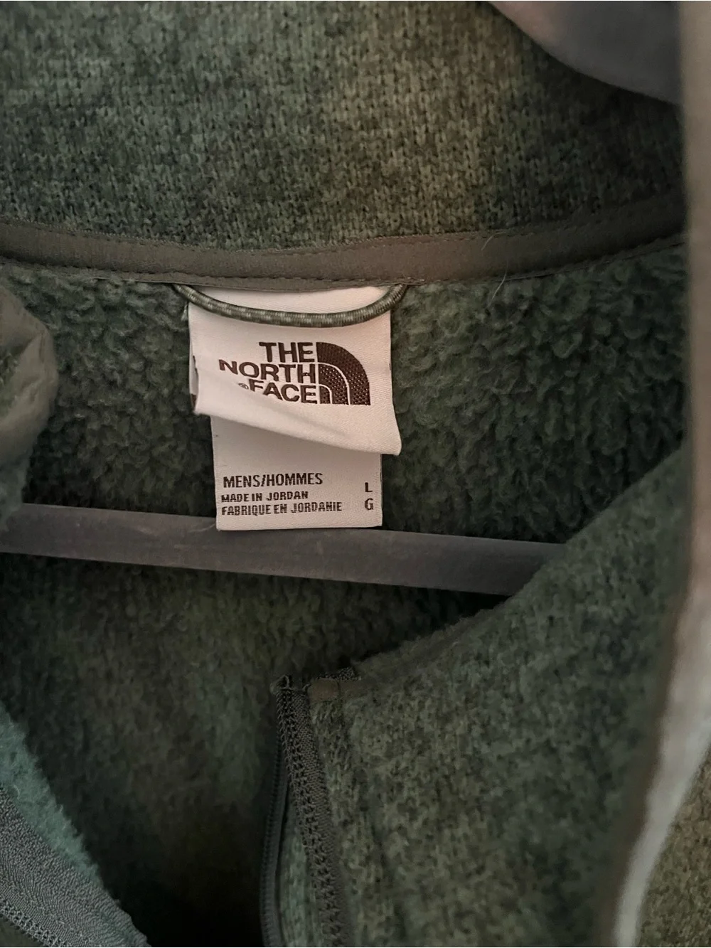 The North Face Men's Dark Green Half-Zip Fleece Pullover